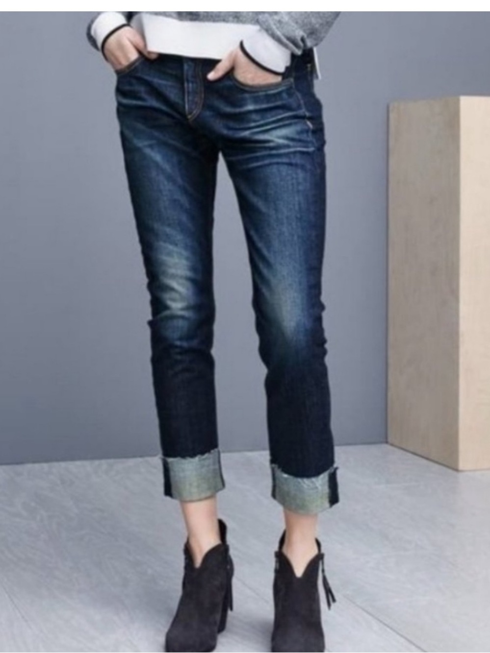 rag & bone/JEAN 'The Dre' Slim Fit Boyfriend Jeans Yesler Wash Size 25 Low Rise